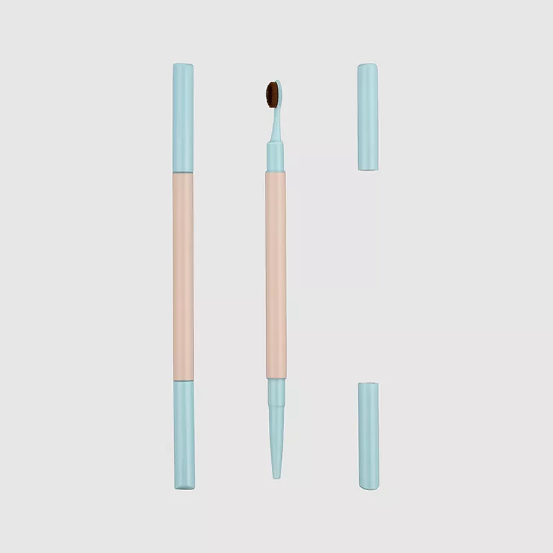 Aluminium Dual-Ende-Endal Brow Pen dengan kemasan sisir alis