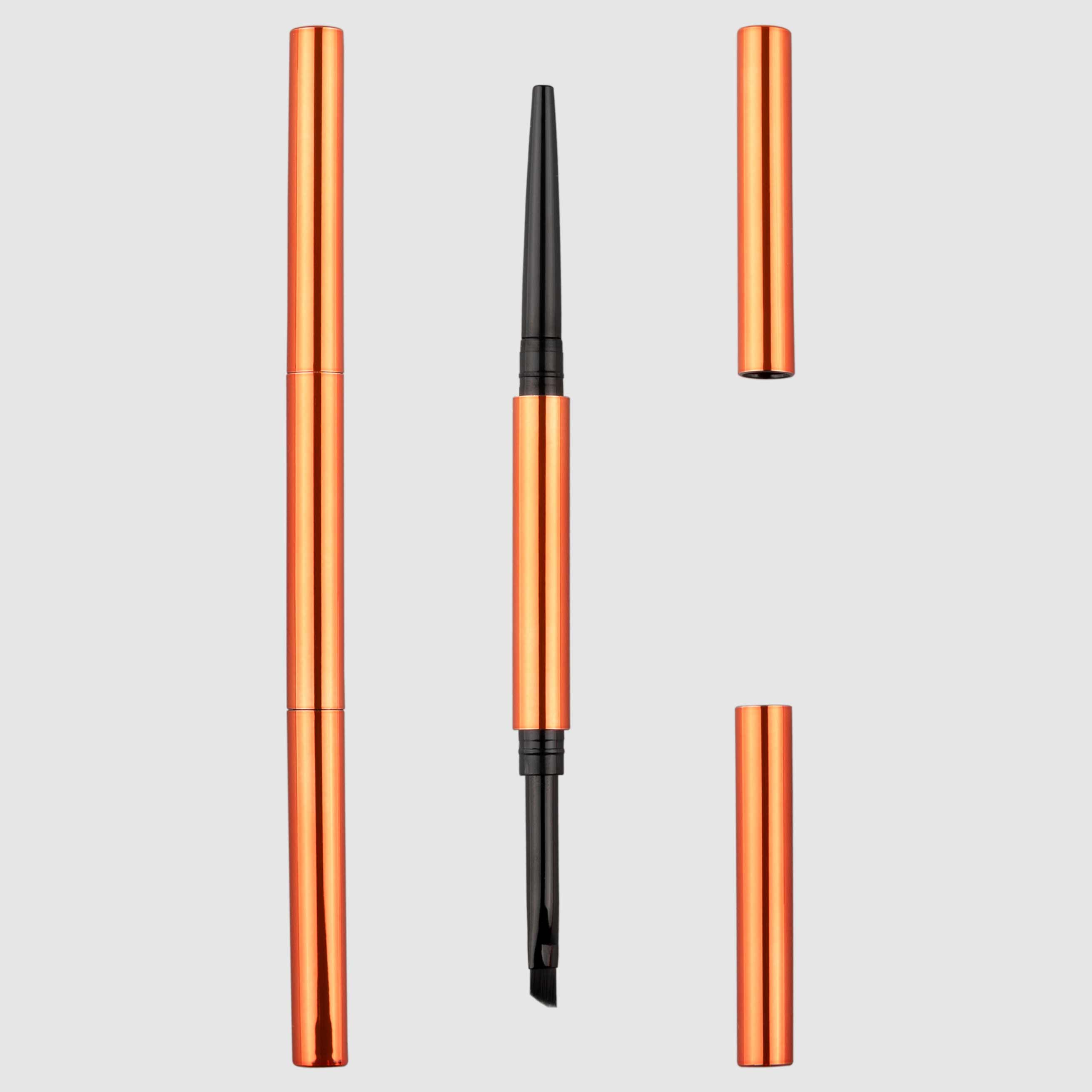 Pensil eyeliner endapan ganda dengan sikat alis