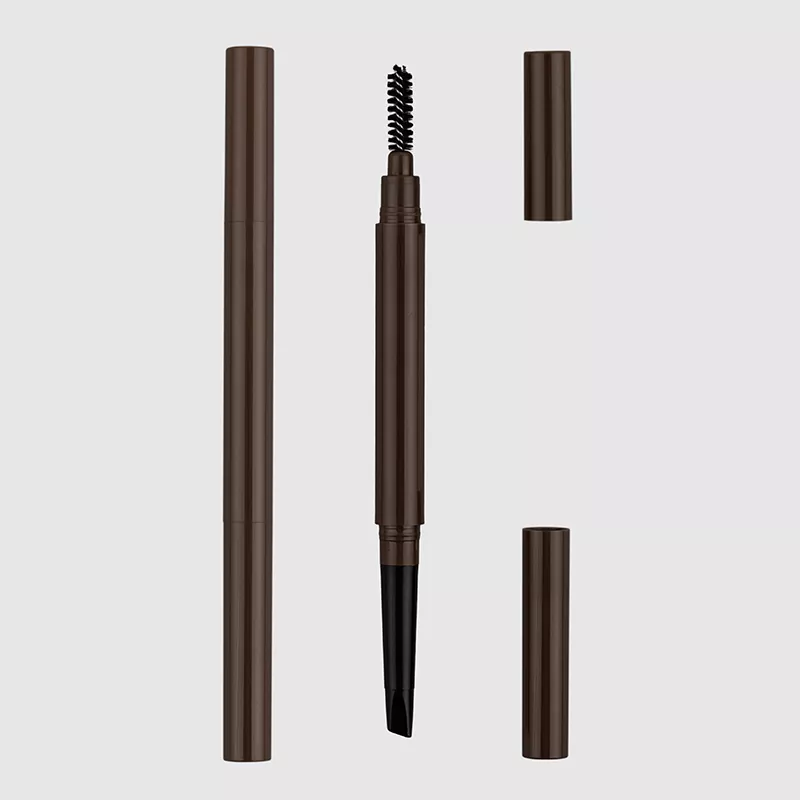 Pensil alis ganda dengan kemasan kuas pencampuran