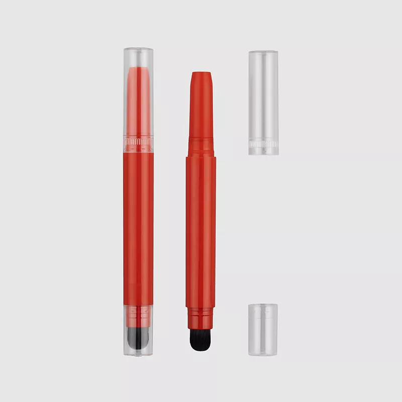 Pensil mata bibir dan kemasan sikat bundar